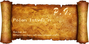 Polen István névjegykártya